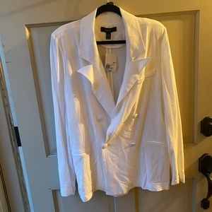 White Linen Blazer